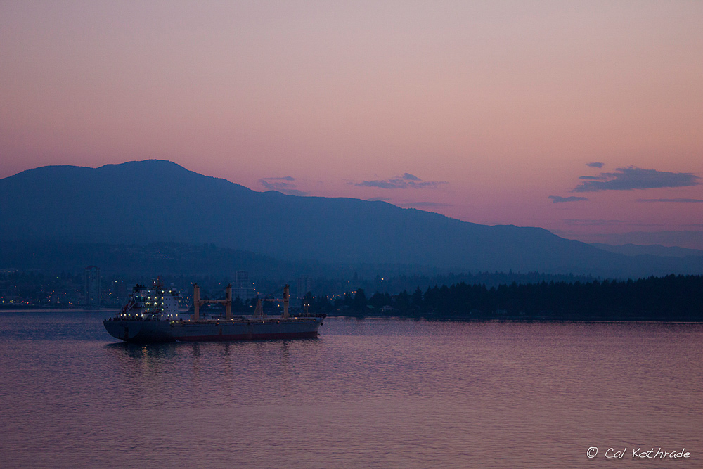 Freighter in Nanaimo, Vancouver Island