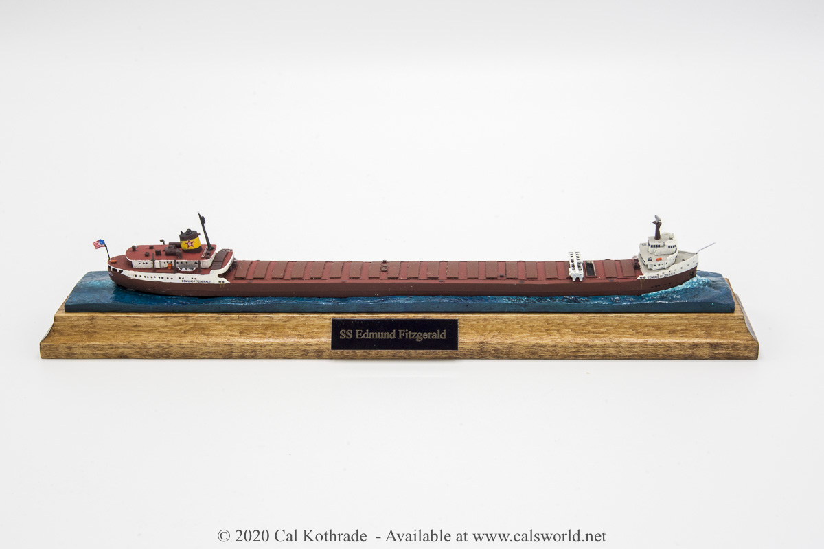 1/1200 scale lake freighter waterline model