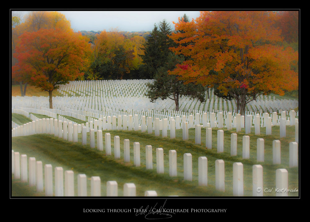 Cemetery military headstones
